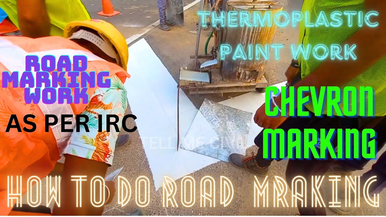CHEVRON MARKING ON HIGHWAY ! CHEVRON Road Marking on Highway ! Arrow Marking ! Thermoplastic paint