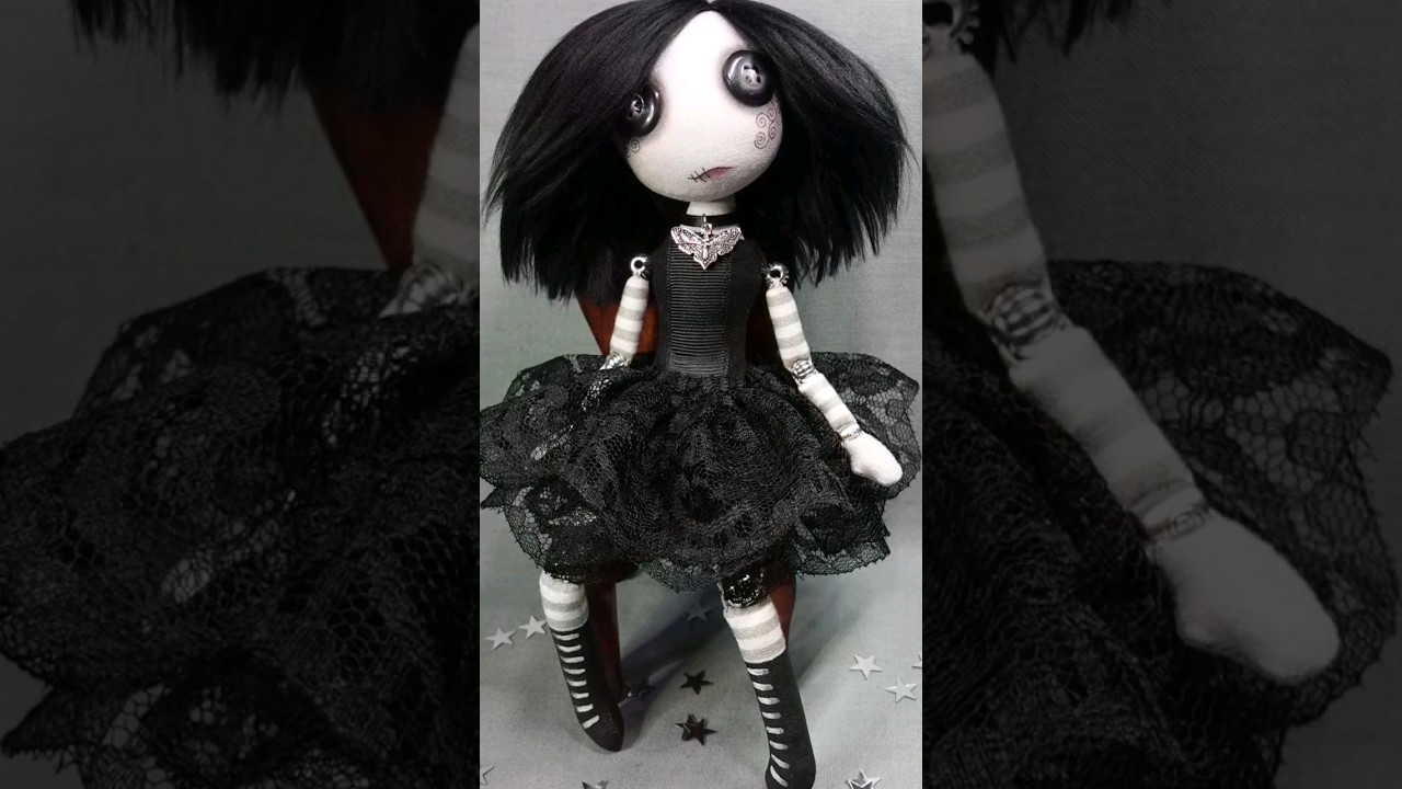 💀 Making a Creepy Cute Goth Doll for Halloween 💀