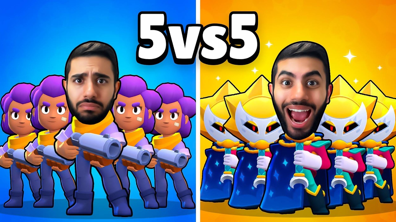 ICH HABE GLEICHE BRAWLER im 5 VS 5 KÄMPFEN LASSEN! 😱