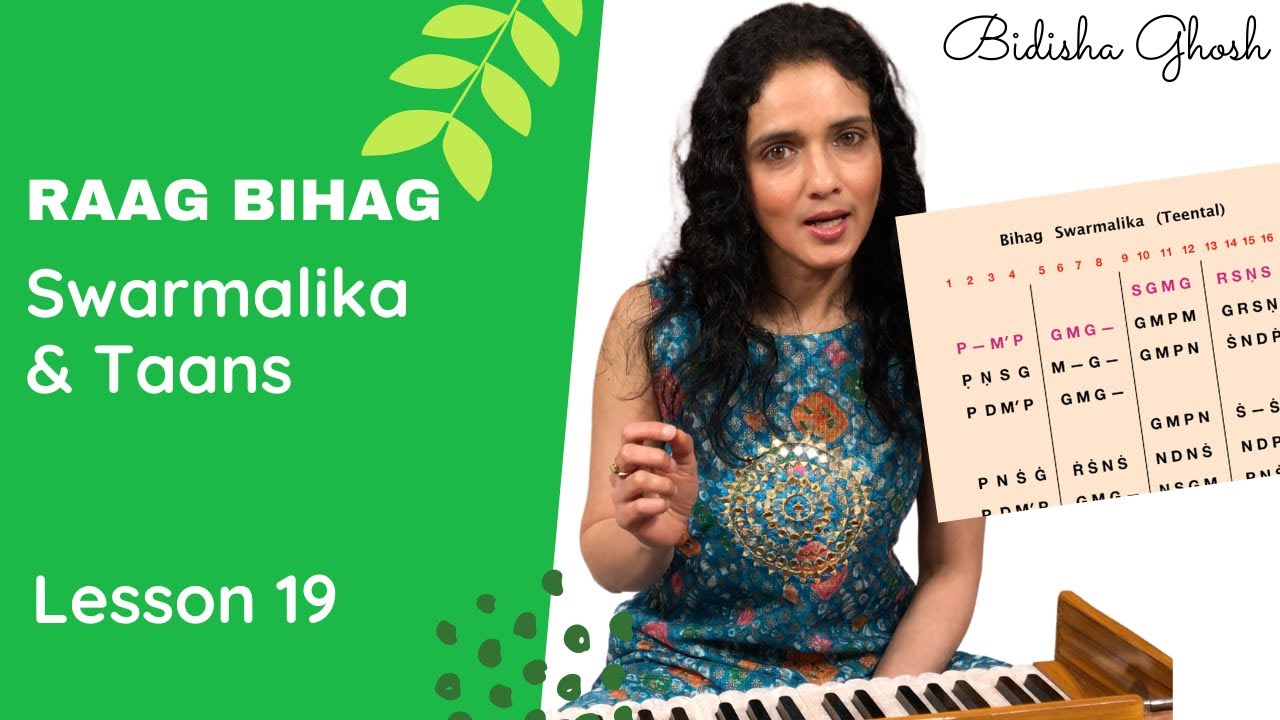 Lesson 19 | Raag Bihag Swarmalika | Indian Classical Vocal Lessons | Bidisha Ghosh