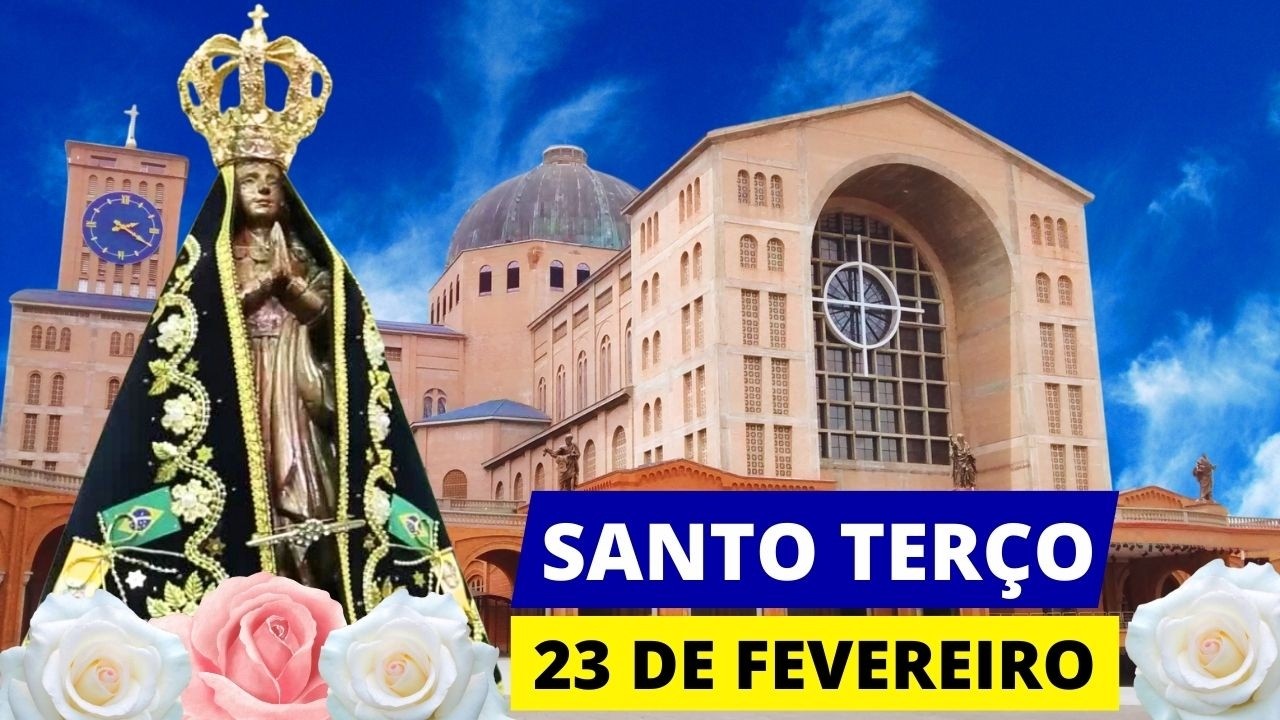 Santo Terço de Hoje - 23/02/2026 | Mistérios Gozosos | 1ª Semana da Quaresma | Segunda-feira