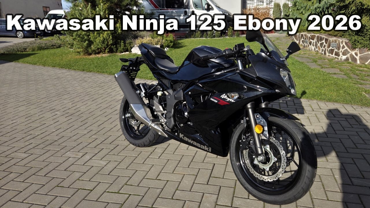 Обзор Kawasaki Ninja 125 Ebony, модель 2026 года, видео в формате 4K