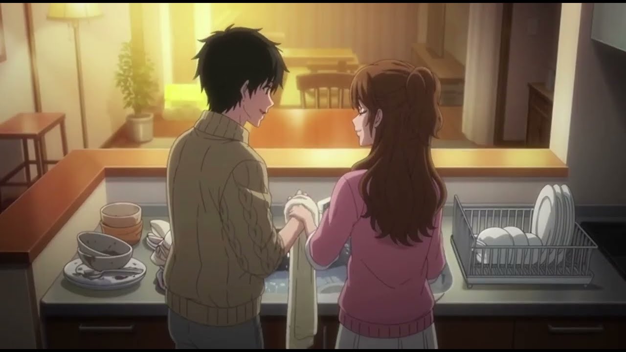 A Cozy Rainy Day with My Husband 🍳 Cooking & Relaxing (Makoto Shinkai Style)