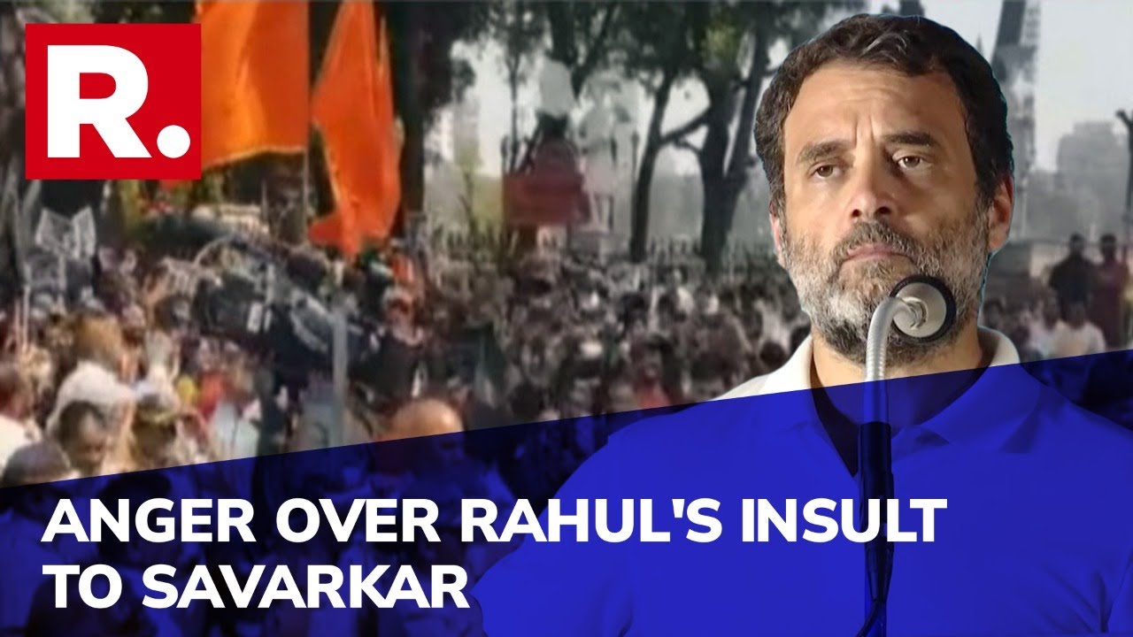 Shinde Faction Holds Protests Against Rahul Gandhi's Remarks On Freedom Fighter Veer Savarkar