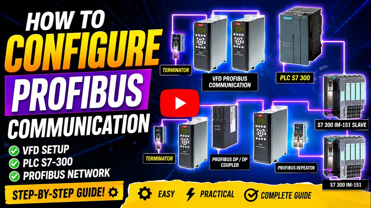 PROFIBUS COMMUNICATION PROTOCOL AND ITS  ARCHITECTURE,PRACTICAL DEMONSTRATION OF PROFIBUS.#profibus