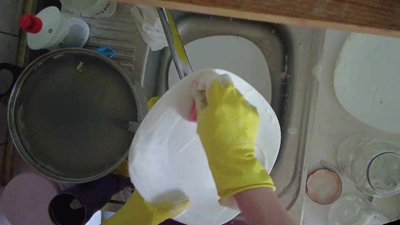 Dishwashing 40 min. Kitchen ASMR. How much time does it take you to wash up? 