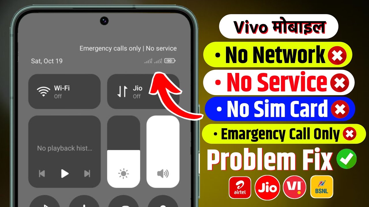 Solved Vivo Phone Mobile NO SERVICE And No Network Problem 2024 | How to fix No Service Sim Card