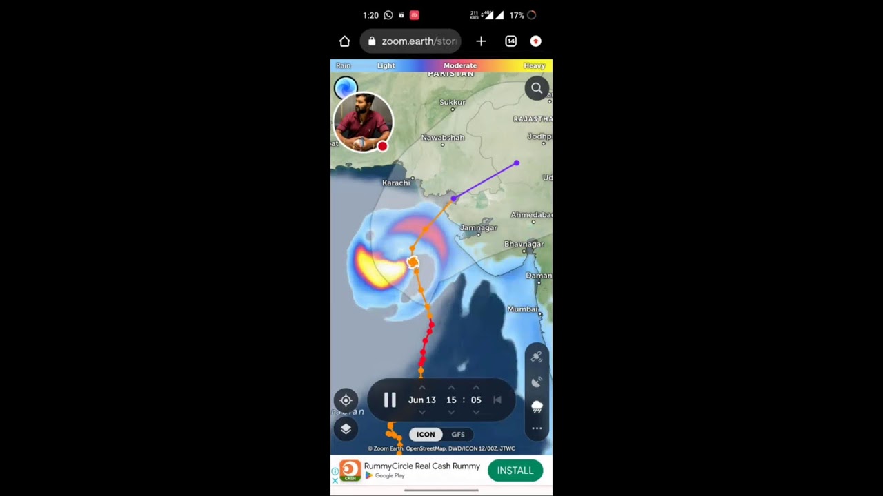 BIPARJOY CYCLONE LIVE TRACKING #GUJARAT