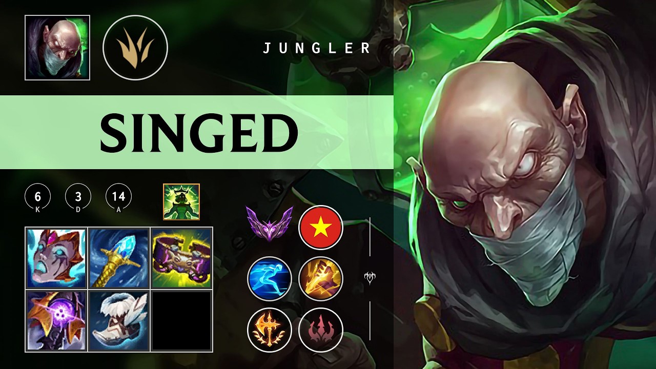 Singed Jungle vs Nidalee - VN Master Patch 26.03
