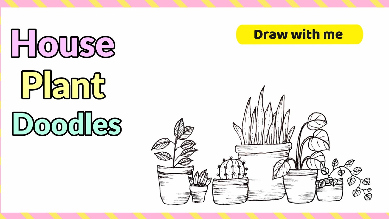 Easy plant doodles you need to know | Relaxing, Journaling, Beginner | Easy tutorial