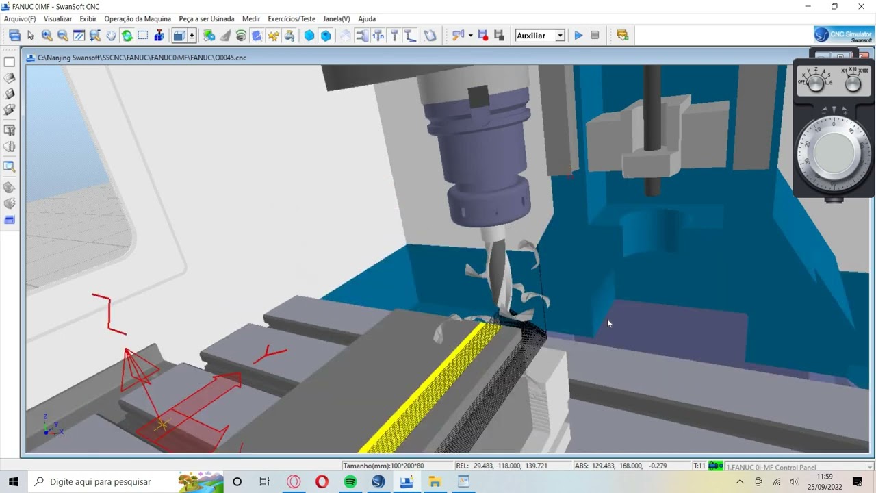 Explica&ccedil;&atilde;o do programa CNC parametrizado para fresar chanfros.
