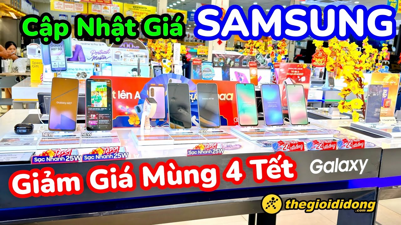 Cập nhật gi&aacute; điện thoại SAMSUNG tại Thế Giới Di Động m&ugrave;ng 4 tết