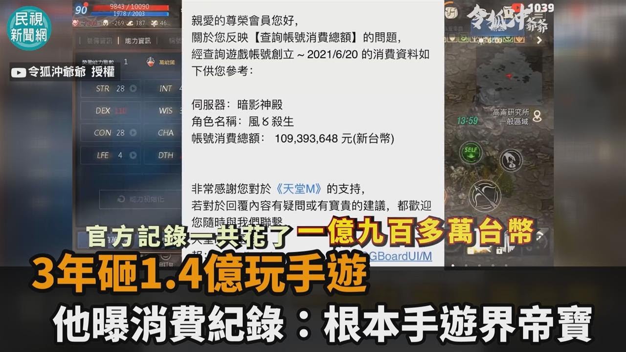 台灣傳奇課長！3年砸1.4億玩手遊　他曝消費紀錄：根本手遊界帝寶－民視新聞