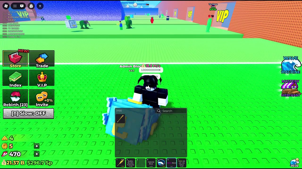 Playing Escape Tsunami For Brainrots in a RANDOM ps! (i opened lucky blocks)