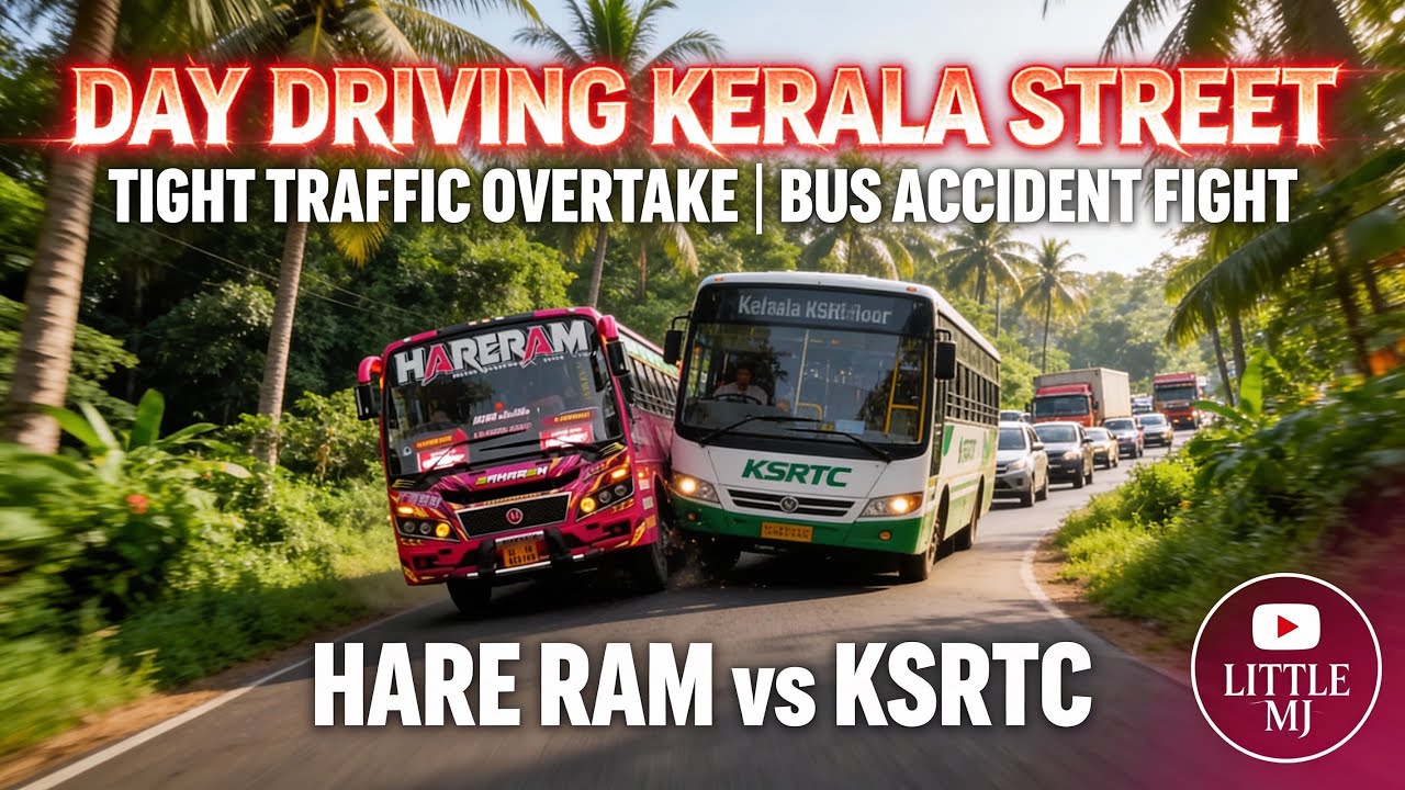 Kerala state Private Bus vs KSRTC Bus 😱 | Road Rivalry on Narrow Village Road | ETS2 Bus Gameplay