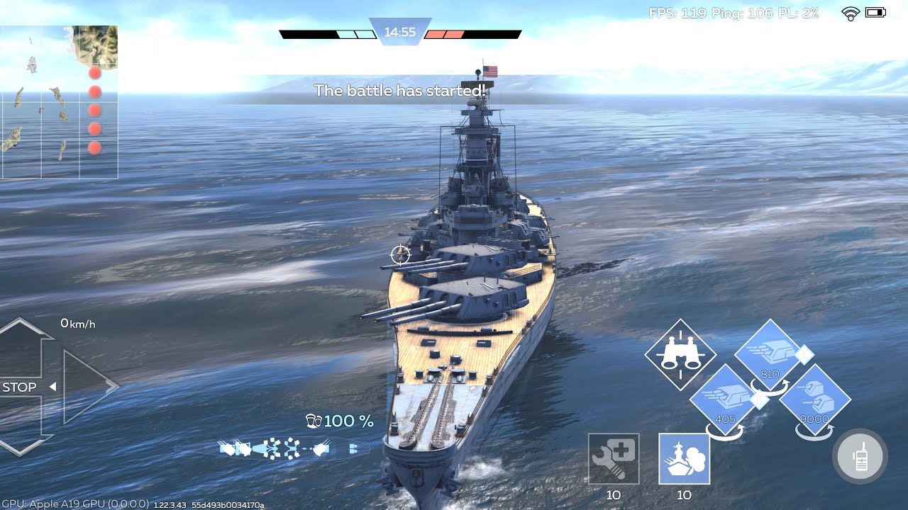 USS Iowa War Thunder Mobile (4 kills)