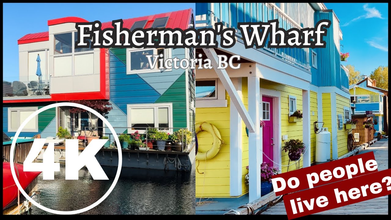 Do People Live in Fisherman's Wharf?? Virtual Tour 4K 60fps | Fisherman's Wharf Victoria BC, Canada