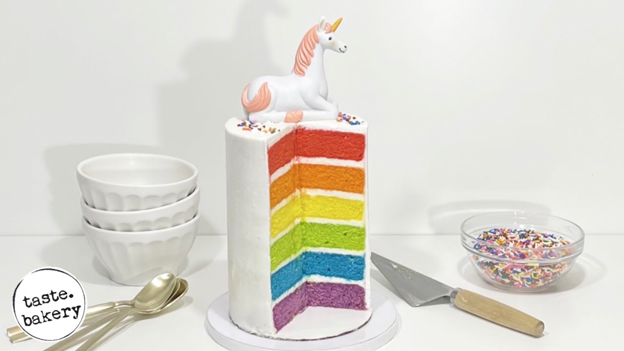 How to Make a RAINBOW CAKE (5 Mistakes to Avoid) | TASTE BAKERY