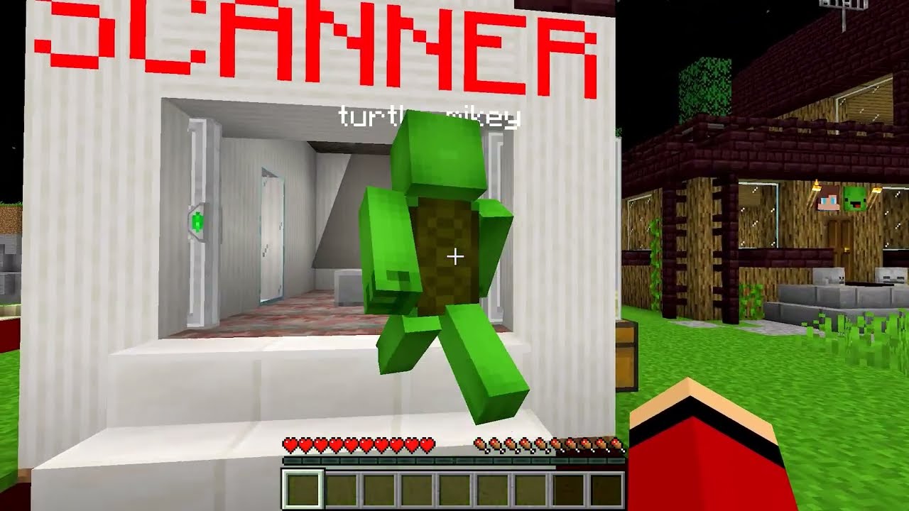JJ and Mikey Made a SCANNER To Find VILLAGER in Minecraft - Maizen