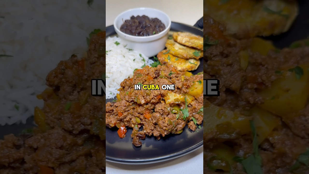Authentic Cuban Picadillo 🇨🇺🔥 recipe ↗️ (description) #cubanos #cuban #beef #beefrecipe #beans