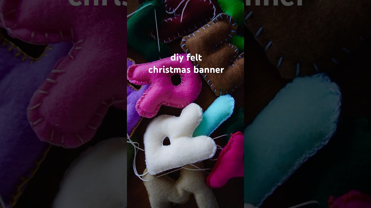 diy colorful felt christmas banner💗🎄