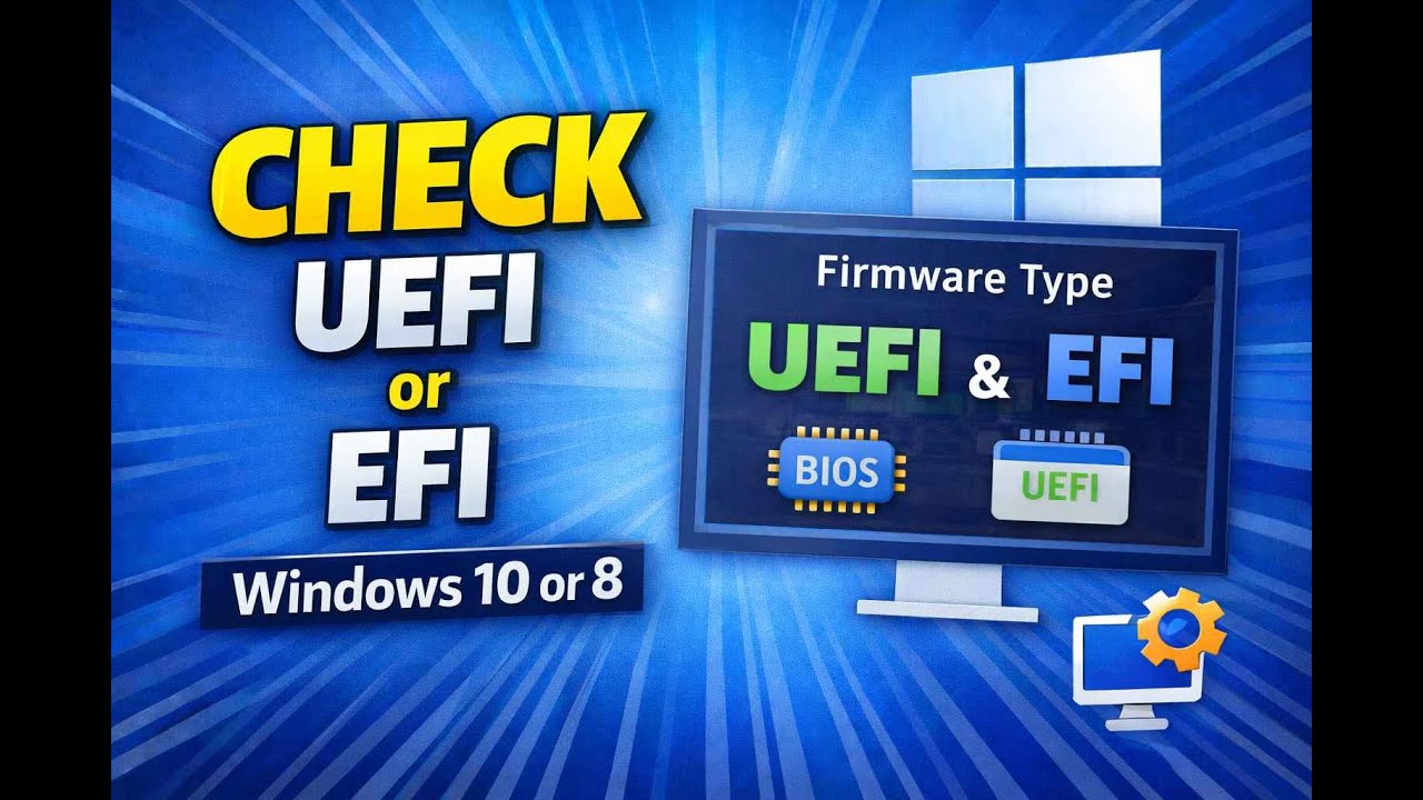 How to Check if your PC Supports UEFI or EFI on Windows 10 or 8 | GearUpWindows Tutorial