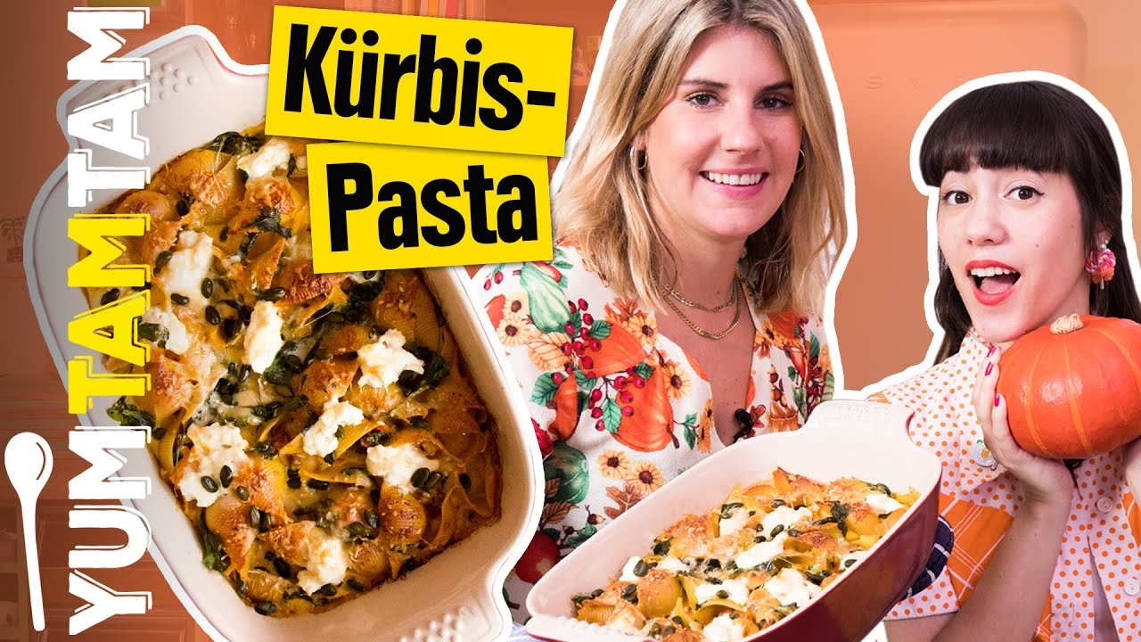 Kürbis-Pasta-Auflauf // Mit Speck & Parmesan // #yumtamtam