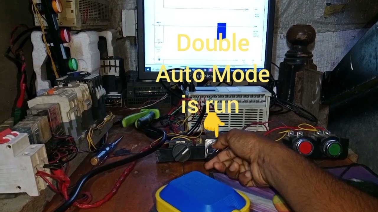 3-PUMP CONTROL IN MANUAL OR AUTO Using Mitsubishi FX3ga-60MR PLC