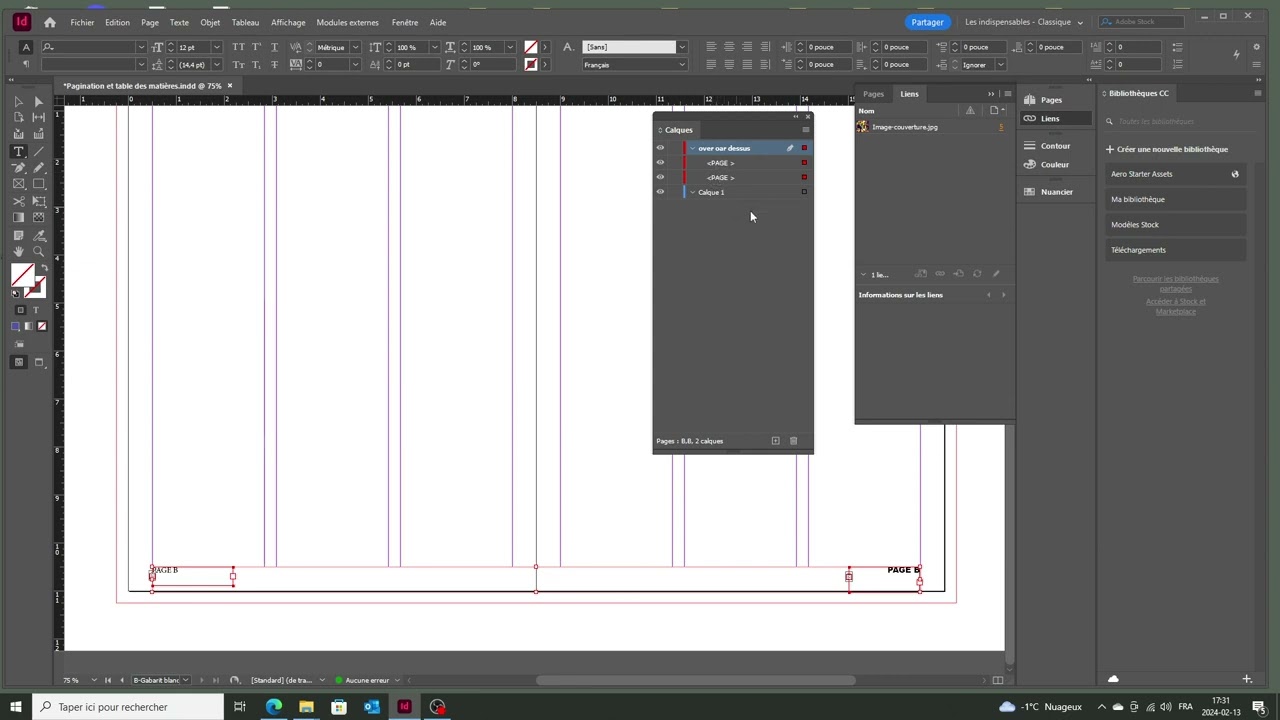 Pagination au dessus d'images