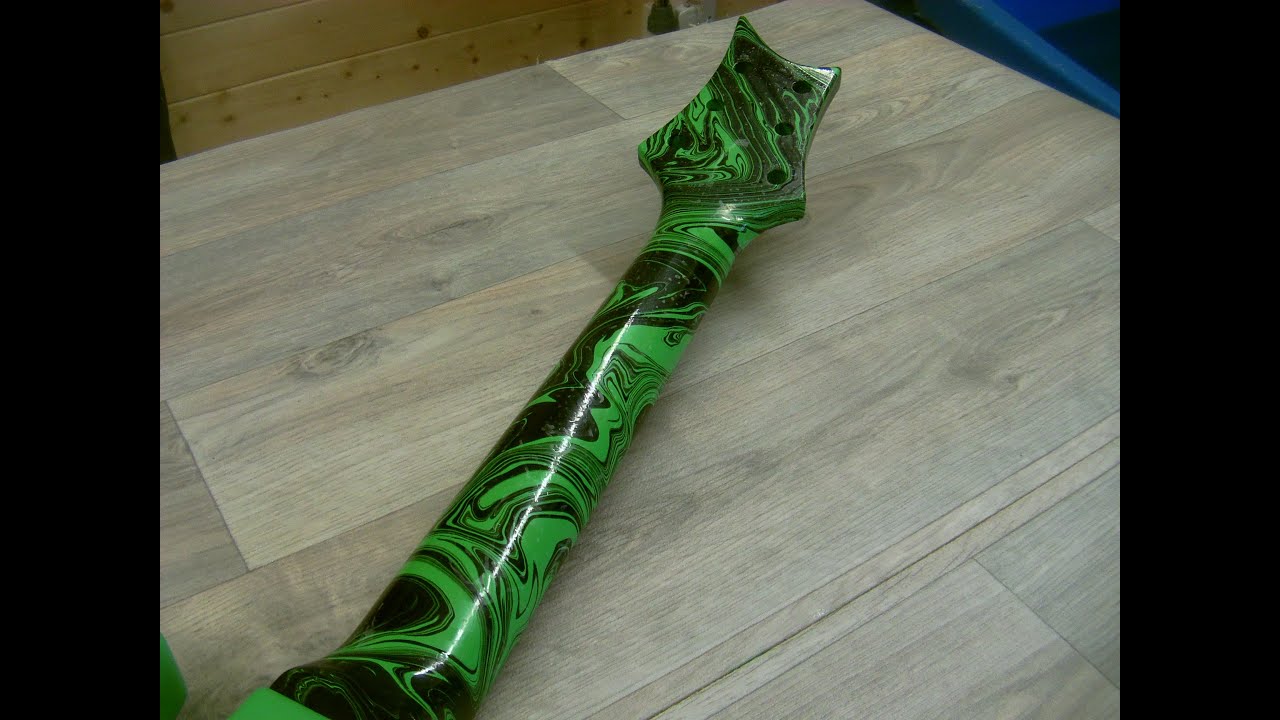 Swirling(Green & Black neck & headstock Swirl)