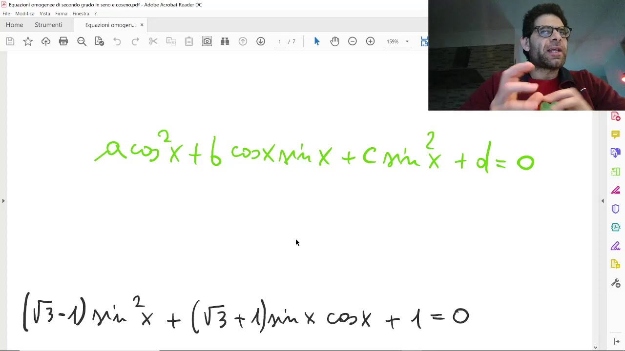 Equazioni omogenee in seno e coseno (esercizi svolti)
