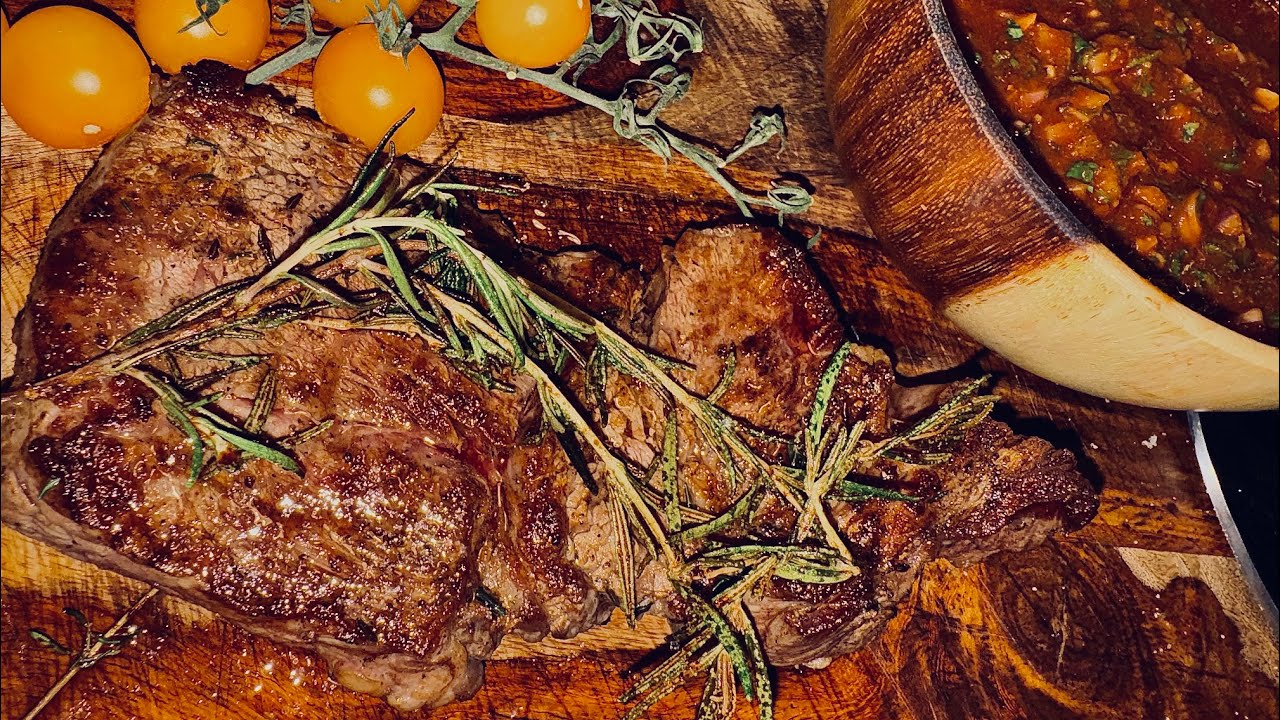 Cooking Steak in a Cozy Forest Cabin | Relaxing Outdoor Cooking|ASMR