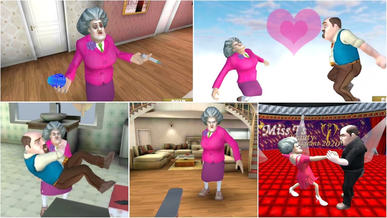 Scary Teacher 3D Trouble In Paradise | All Intro Animation Scenes