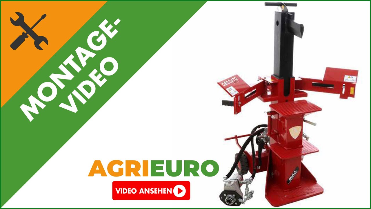 Montagevideo Stehender Holzspalter für Traktor Ceccato BULL SPLT12F - 12 Tonnen - Hub 540 mm
