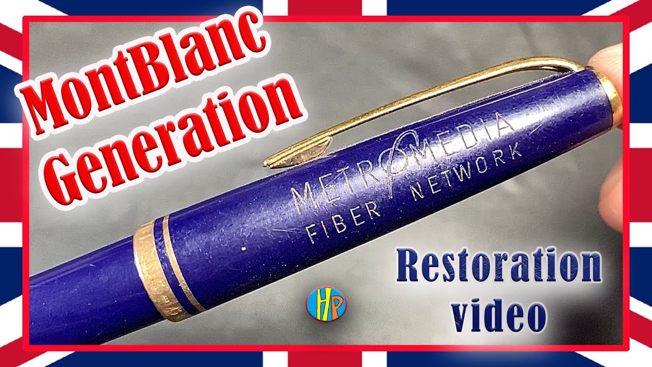 MONTBLANC GENERATION Fountain Pen Restoration - How to remove Engraving