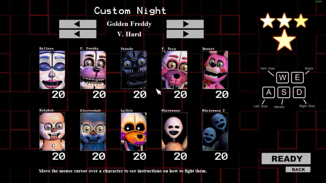 FNAF 5 (SL) GOLDEN FREDDY MODE 10/20  complete! Five Nights at Freddy's - Sister Location