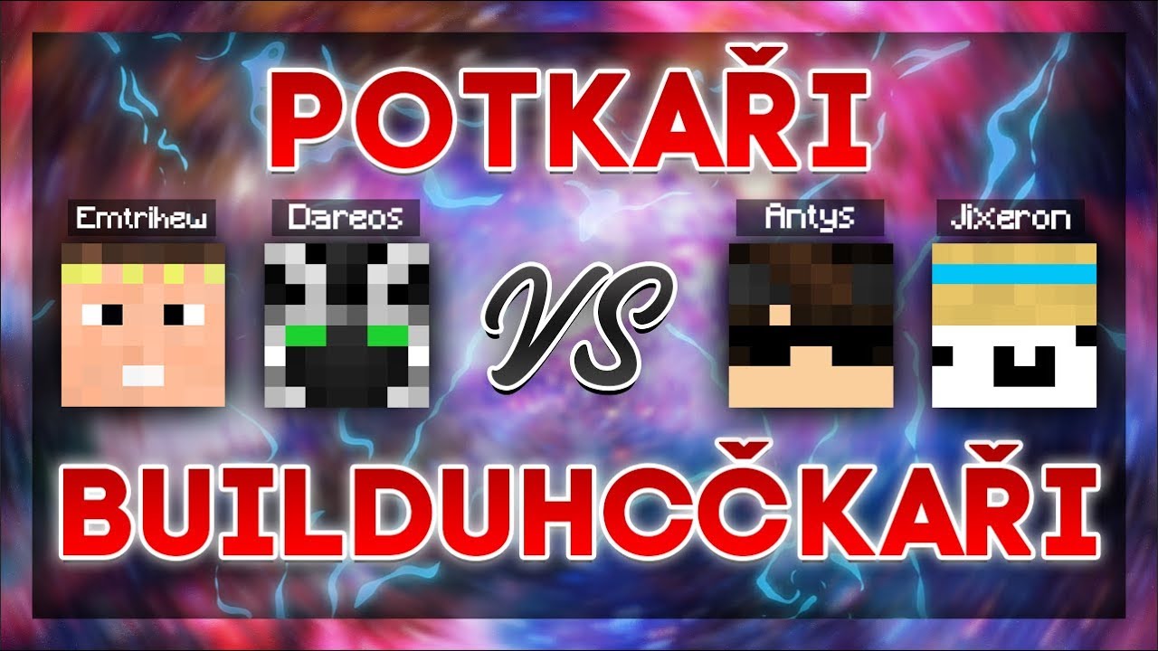 2 PotPvP Hráči vs 2 BuildUHC hráči w/Dareos,Jixeron,Emtrihew