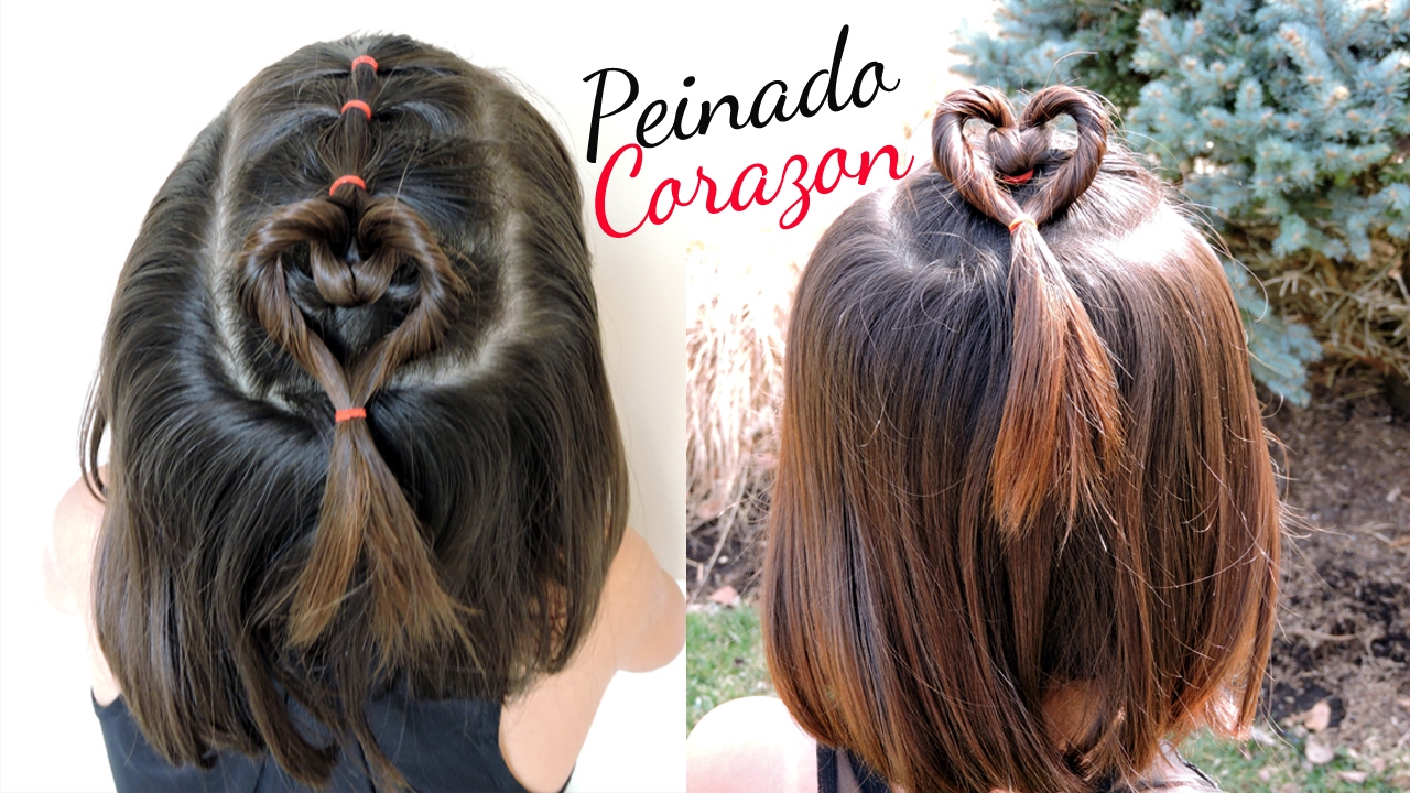 Peinado de Coracon - San Valentin - Facil para niñas con cabello corto! | 2SuperDivas