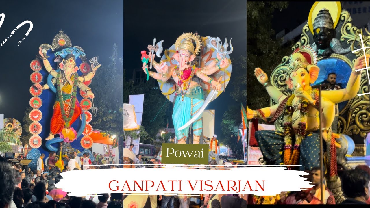 Mumbai, Ganpati Visarjan 😭| Maharashtra | 2023 | #vlog  #ganpati #mumbai  #youtube #powai  #viral