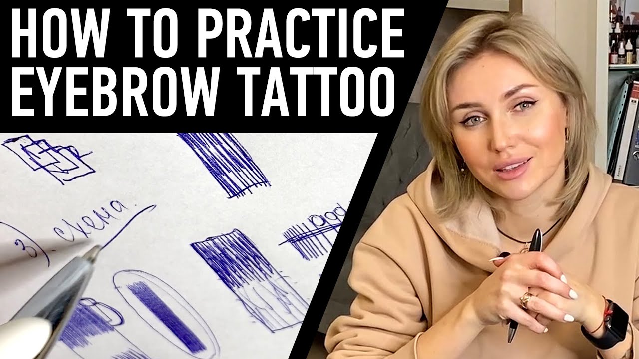 Practice of shading for machine tattooing on latex and with pen