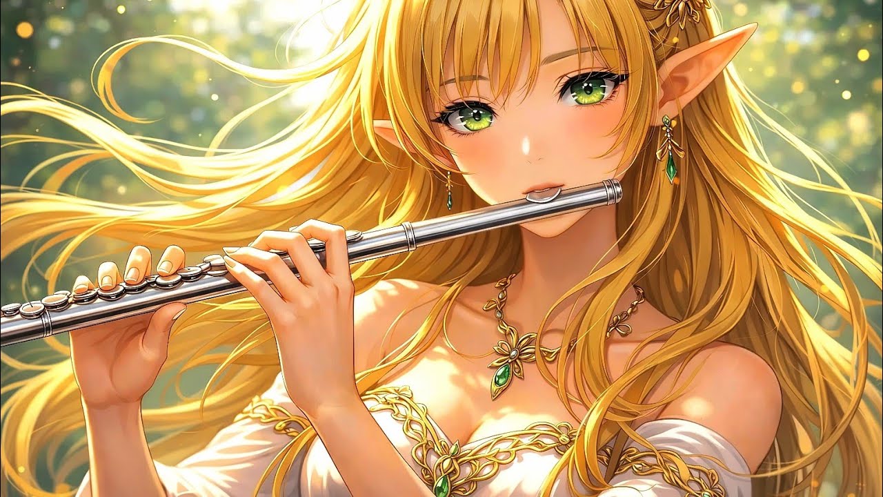 3 hours Focus and Feel Peace 🌙 Serene Elf Flute Melody”