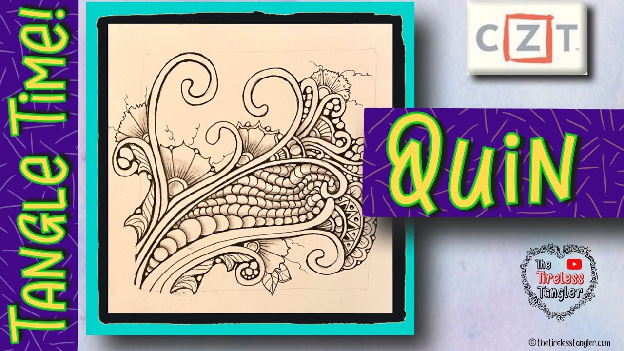 QUIN || Tangle Time || Inktober Tangles 2020