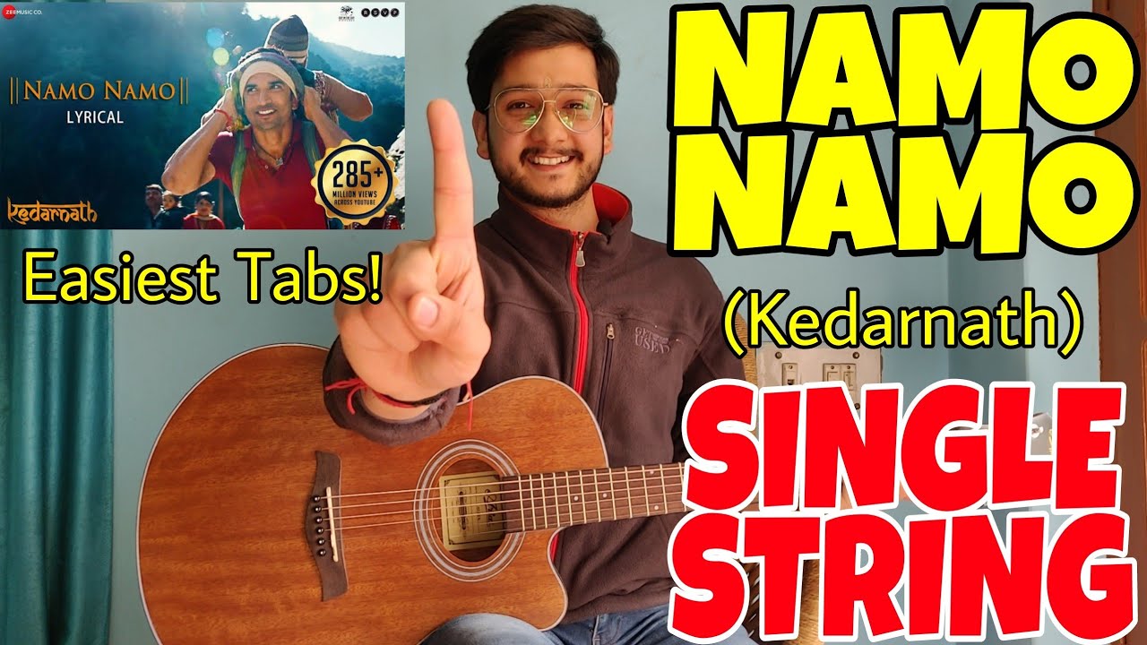 Namo Namo (Kedarnath)😍 - SINGLE STRING Guitar Tabs Lesson! | Easiest Guitar Lessons for Beginners!