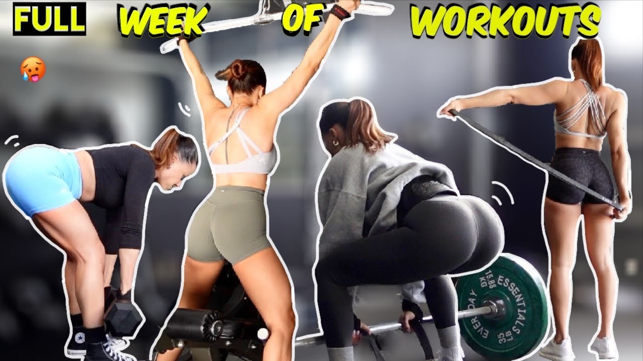 MY FULL WEEK OF WORKOUTS (my workout routine) *glute focused*