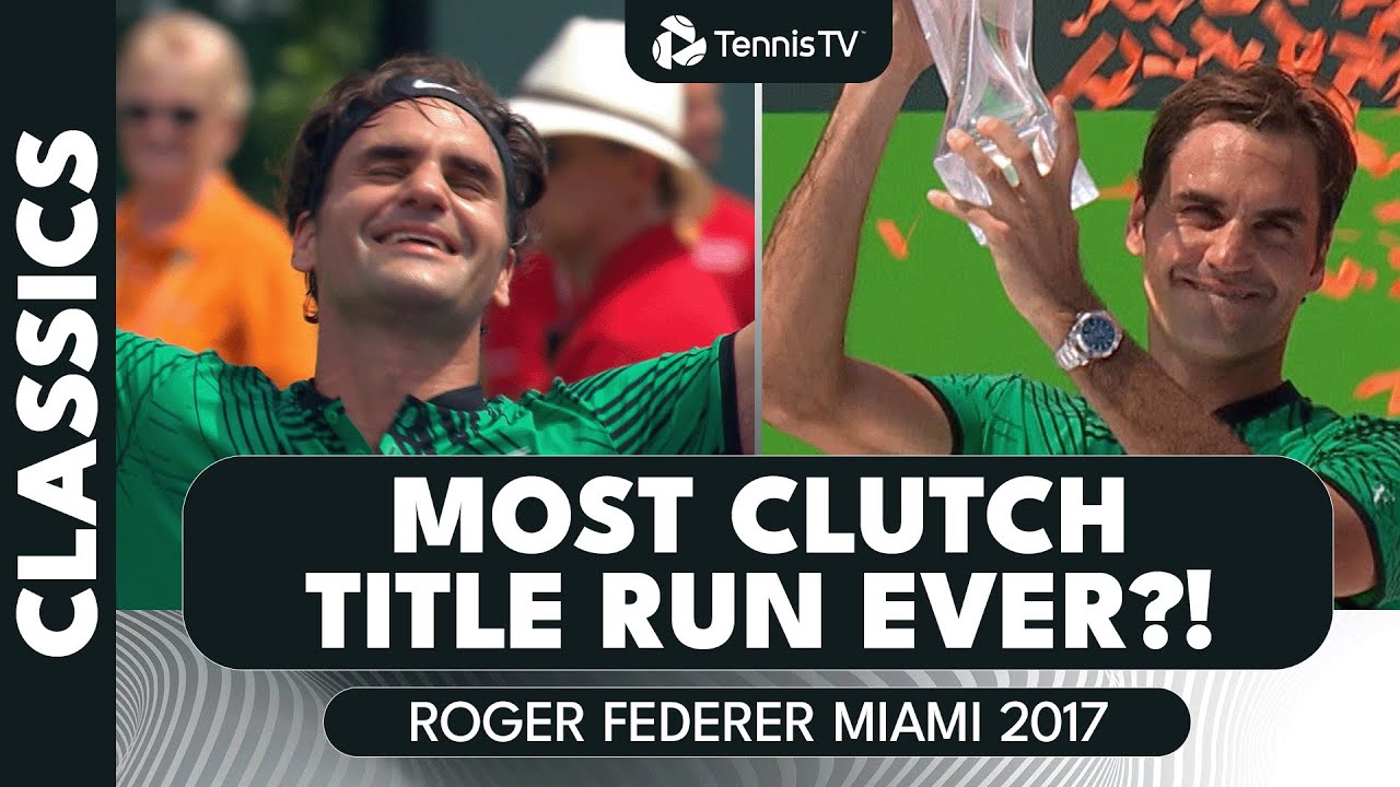 Most CLUTCH Title Run Ever?! All SEVEN Tiebreaks In Federer's Run to Miami 2017 Title 🥶