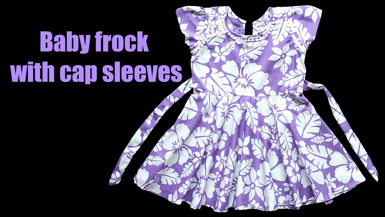 Cap Sleeve Round Neck Baby Frock Cutting and Stitching | Best Dress for Toddler