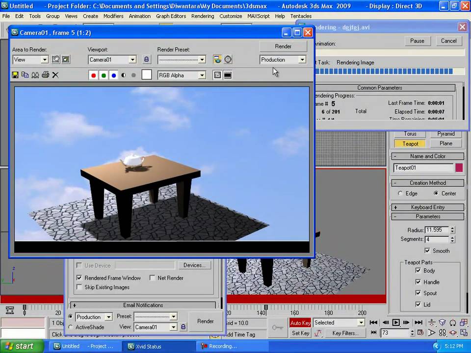 3ds Max Tutorials - Beginner (3) Create Simple Table, Camera, and Render Out (Part 2)