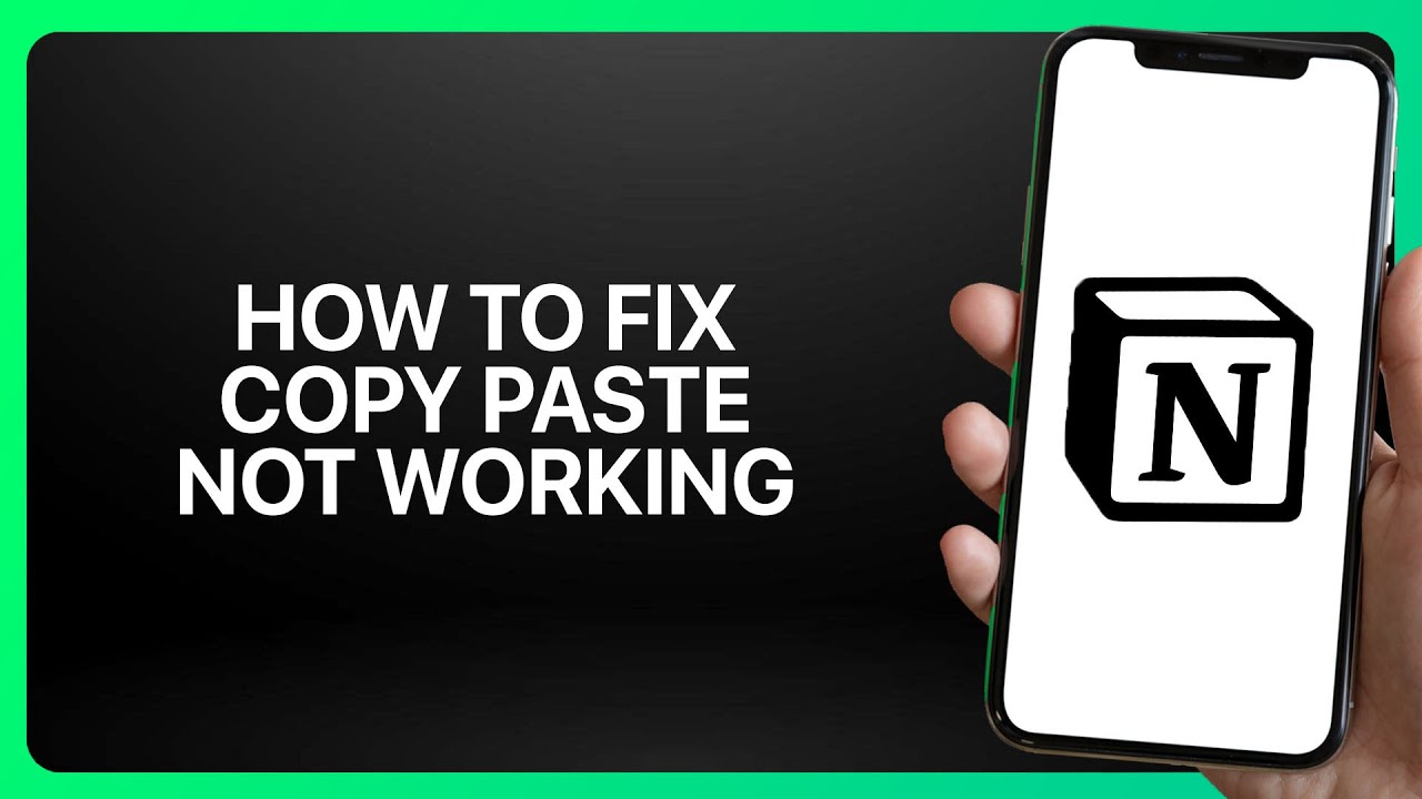 How To Fix Copy Paste Not Working in Notion ! Tutorial