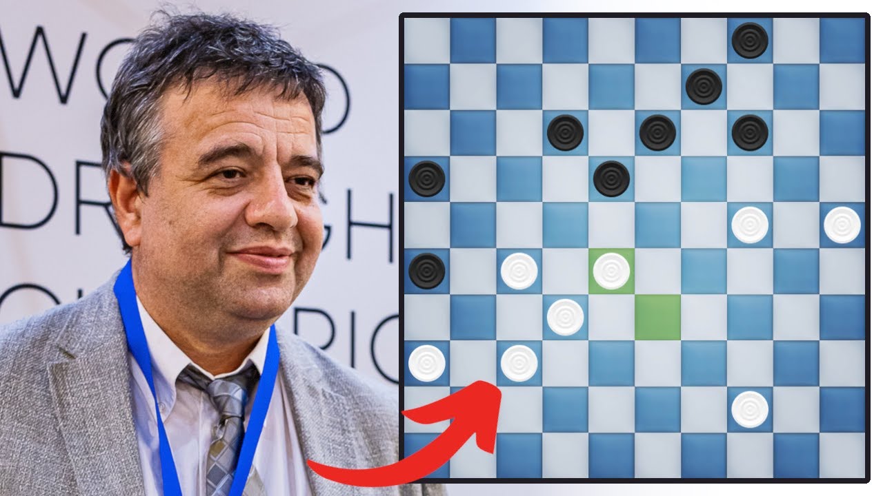 Как ГМИ Александр Шварцман выигрывает обязательные игры в шашки ⚪️⚫️ Анализ
