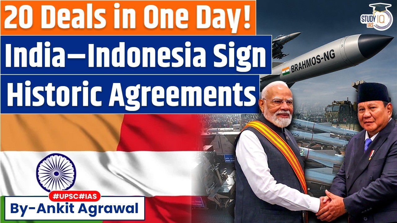 20 landmark India-Indonesia agreements | Ankit Agrawal Study IQ